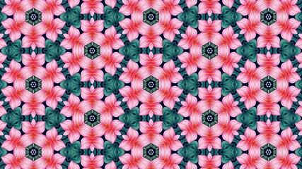 Floral seamless pattern with colorful flowers and leaves, vintage design for spring and summer wallpaper decoration