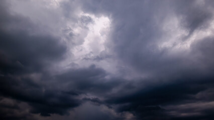 Dark sky with stormy clouds. Dramatic sky rain,Dark clouds before a thunder-storm.