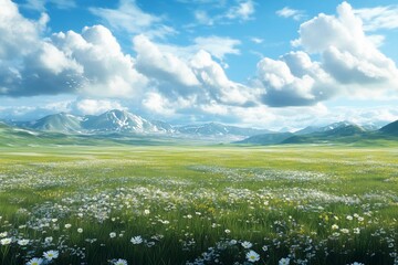 A fantacy flower field