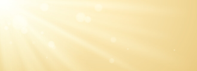 Sunburst light glare background. Bright sunshine light rays and beams backdrop on surface, wall, ceiling, floor. Natural light scene wallpaper for banner, mockup, template, overlay, poster. Vector