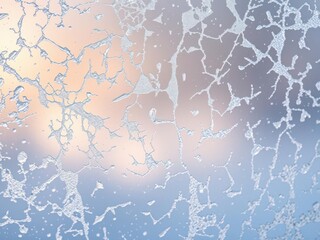 Obraz premium A close-up shot of frost forming on a windowpane, creating a beautiful icy texture, shimmer