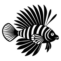 black and white lionfish