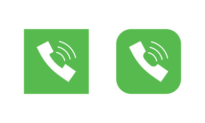 Phone icon in flat style. Vector illustration on isolated background.