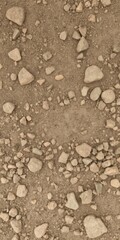 Fototapeta premium Rough and gritty dirt texture with scattered rocks and twigs, perfect for background or design element, background