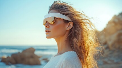 A smart wearable headband that tracks hair condition and provides augmented reality projections of hair care routines, offering real-time guidance on styling, moisturizing, and strengthening the hair