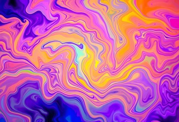 Vibrant Abstract Fluid Art - Colorful Swirl Pattern for Modern Interiors