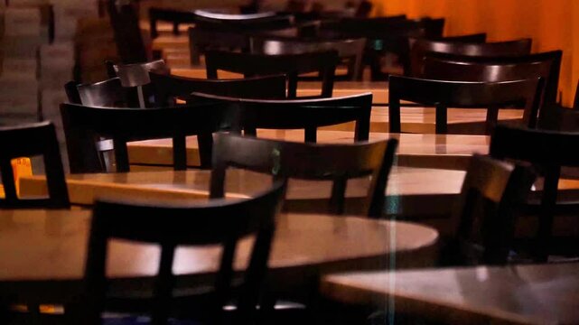 interior of restaurant 4k Empty B-Roll