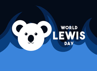 World Lewis Day. Flat design vector.