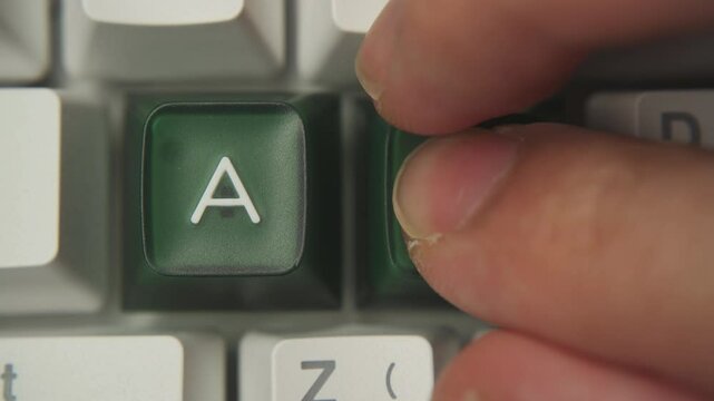 AI word made of keyboard keycaps