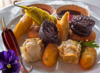 Assiette apéritive créole, île de la Réunion 
