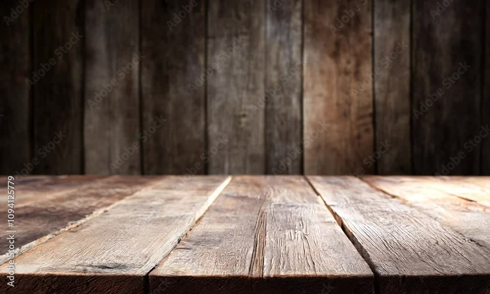 Poster rustic wooden surface with rich texture perfect for backgrounds and product displays : generative ai