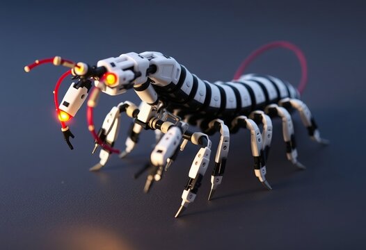 Robotic CentipedeNumerous legs fast crawling motion segmented bo