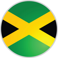 Jamaica Round Flag Vector