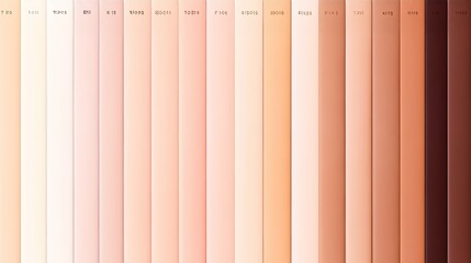 Diverse skin tone color palette chart.