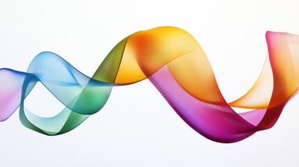 A flowing ribbon made of intertwined strands of various colors, symbolizing the unity and strength found in the diversity of inclusive communities, minimalist composition