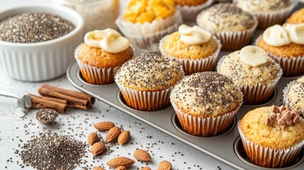Chia and Flax Seed Infused Breakfast Muffins