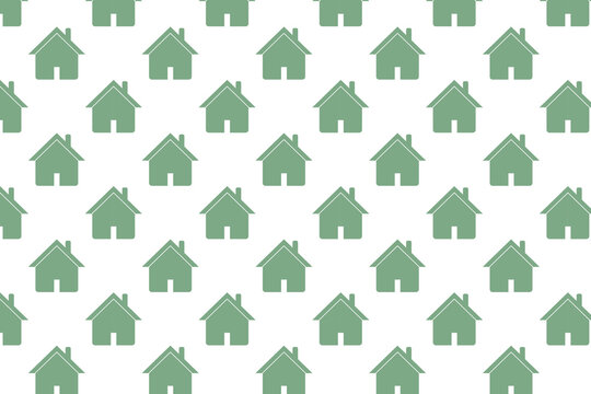 Home pattern on white background . Pattern with house icon . Vector illustration