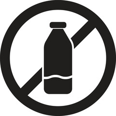 Lactose free icon . No lactose sign . No dairy icon . Vector illustration