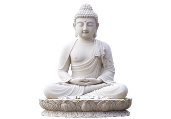 Fototapeta premium 3D rendering statue Buddha sitting meditative pose made statue, cut out
