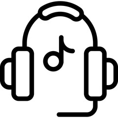 Headphone, music, sound, party Icon