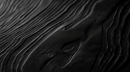 Abstract black wood texture with deep flowing grooves