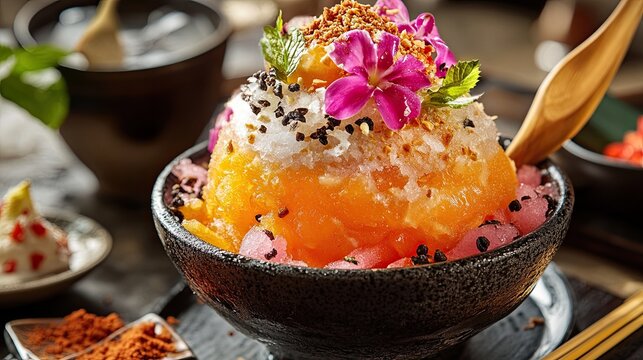 refreshing thai dessert ad cold beverages