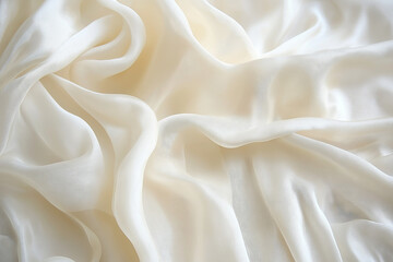 Obraz premium Smooth elegant white silk or satin luxury cloth texture