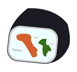 illustration of Japanese food, maki sushi.