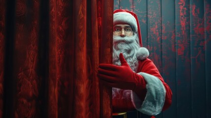 Naklejka premium Elegant Christmas Scene with Ornaments and Nutcracker 