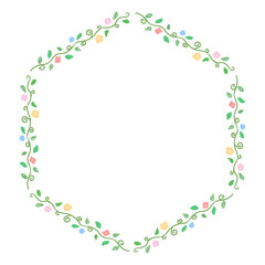 小さな花のシンプル飾り枠