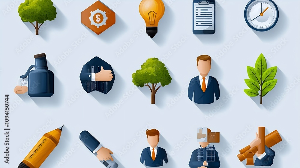 Poster comprehensive set of 15 workshop outline icons depicting teamwork training and partnership elements 