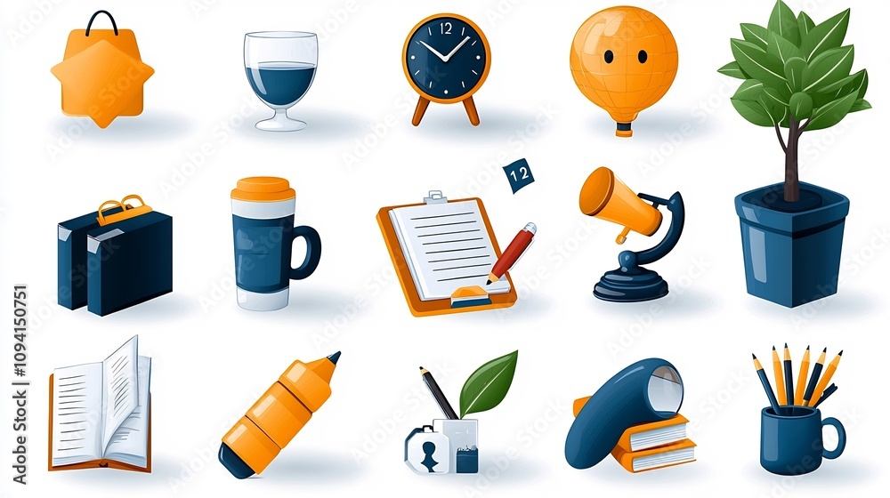 Poster Set of 15 outline business workshop icons showcasing themes of training teamwork and success  Professional line style for presentations infographics and user interface design