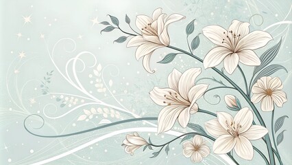 Fototapeta premium background with flowers