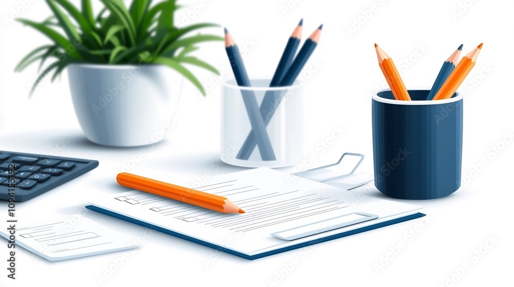 Aufkleber Collection of Thin Line Icons Representing Various and Identity Document Signup Themes Such as Adding Personal Data Filling Out Forms and Creating Profiles on Paper with Pencils