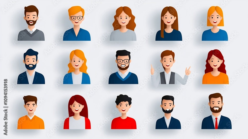 Poster Set of Minimalist Team Dynamics Icons Showcasing Group Communication in Editable Thin Line Design Format