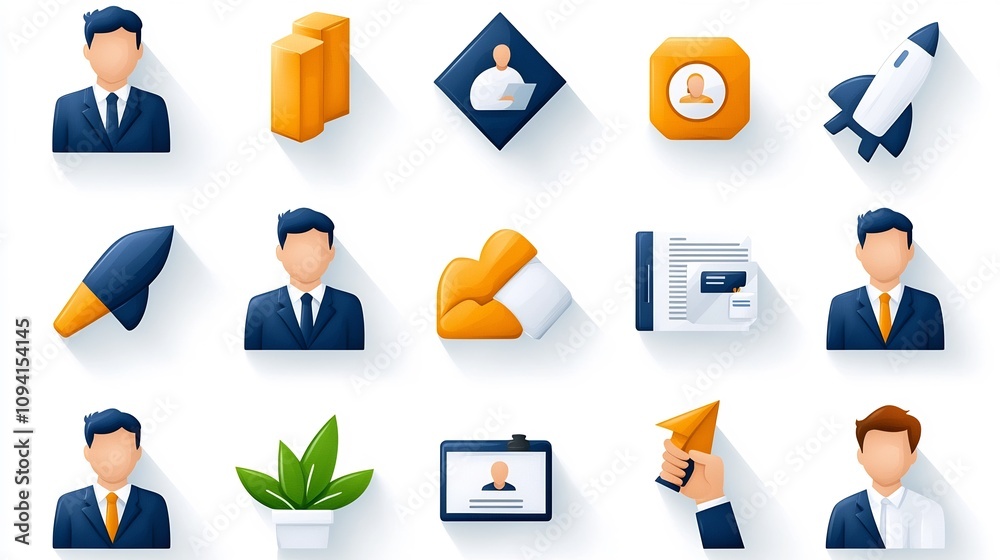 Aufkleber comprehensive linear icon set of 15 showcasing various human organizational concepts such as communi