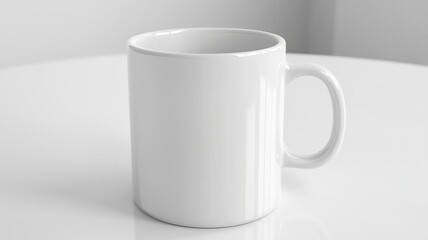 Obraz premium clean, white coffee mug on smooth surface, perfect for beverages