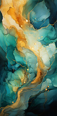 Abstract fractal pattern inspired by the drawing of the sea.