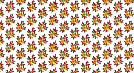 a flower pattern on a white background