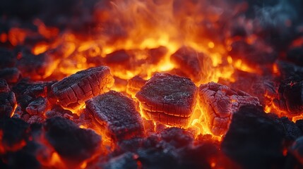 Close Up of Fiery Embers
