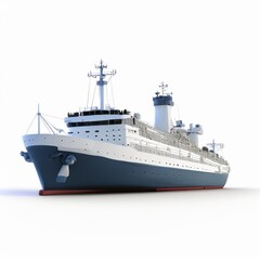 Fototapeta premium Large Transport Ship Icon - A Colossus of the Seas