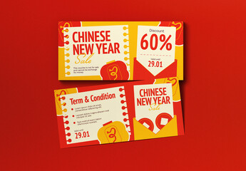 Red Scrapbooking Chinese New Year Voucher