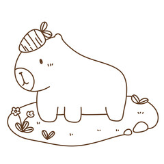 Cute Capybara cartoon
