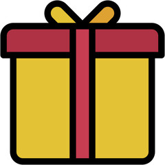 Vector Icon Gift Box, Gift, Birthday and Party, Package, Present