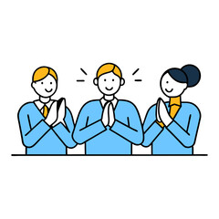 Business meeting on office vector illustration