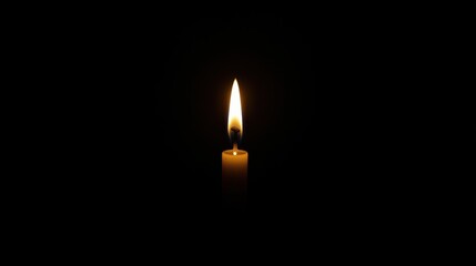 Fototapeta premium A lone candle flickering in the darkness, Reflecting the fight for freedom of expression, minimalist photography style