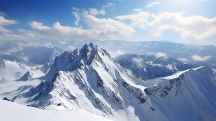 Obraz premium snow covered mountains in winter