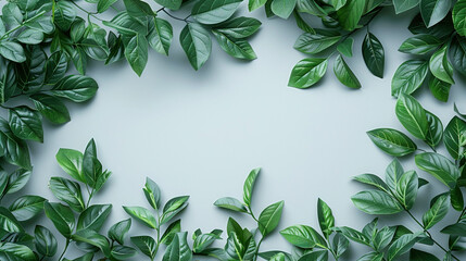 Naklejka premium leaves in white background