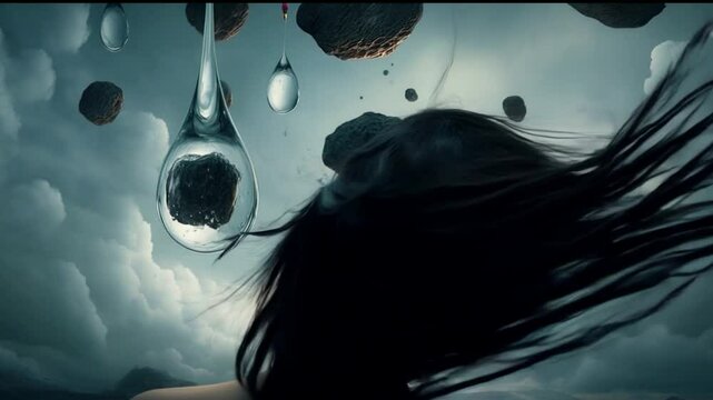 4K AI-Generated Fantasy Video: Mystical Female Character Turning Gracefully with Swirling Hair in a Surreal Dreamlike Setting Featuring Stunning Atmospheric Visual Effects and Magical Vibes