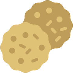 Vector Icon Cookie, Dessert, Cookies, Food and Restaurant, Bakery, Biscuit